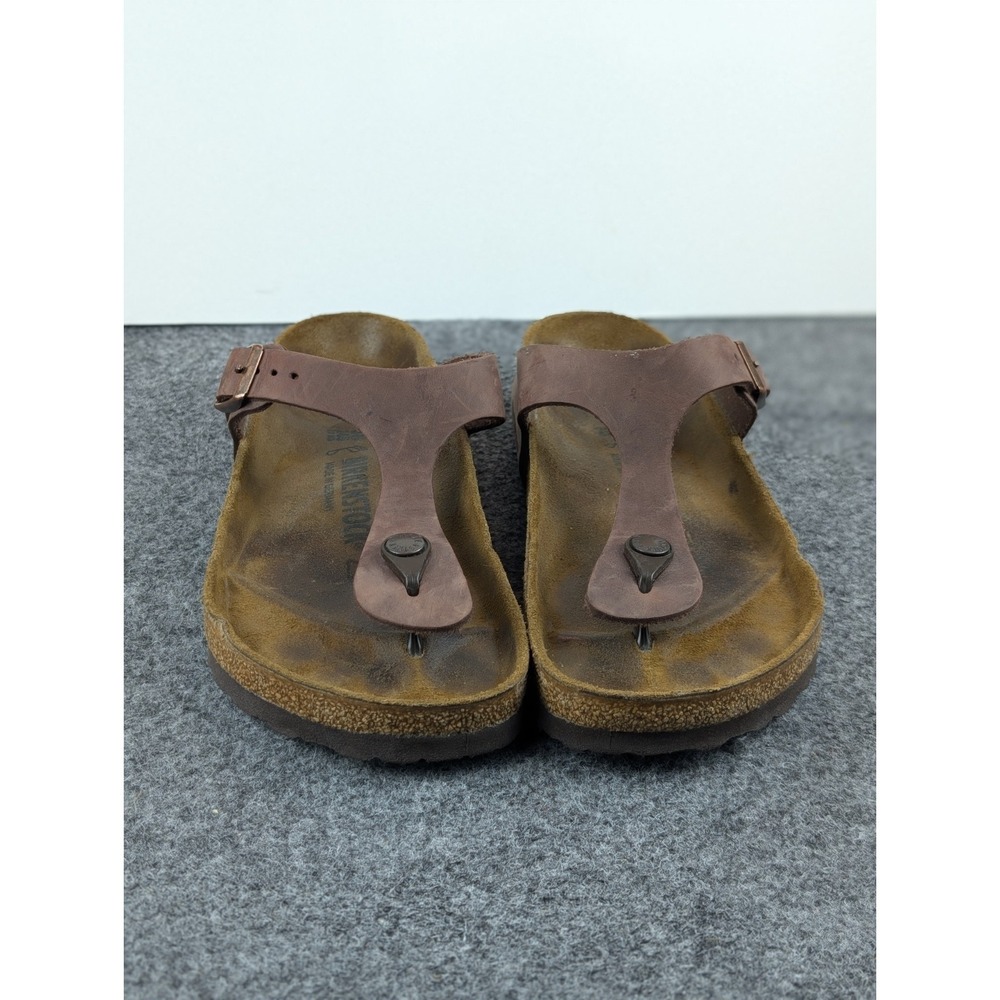 Birkenstock Women's Size 7 EUR 38 Brown Gizeh Thong Sandals Leather Flip Flops